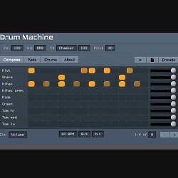 Virtual drum machine