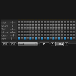 Virtual drum sequencer