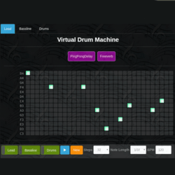 Virtual drum machine